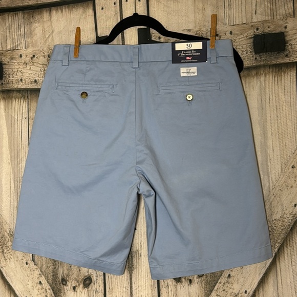 NWT Vineyard Vines Men’s 9inch Morning Mist Blue Stretch Shorts Waist 30 - Picture 2 of 10